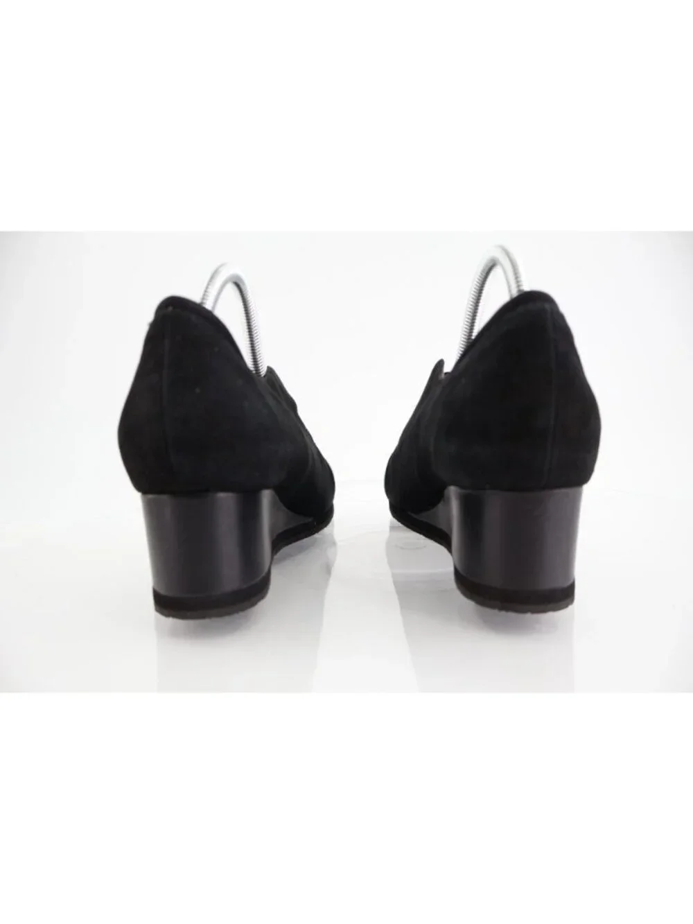 Earthies Women's Bondy Pump Size 10 Black Leather Wedge Slip On Shoes Bootie